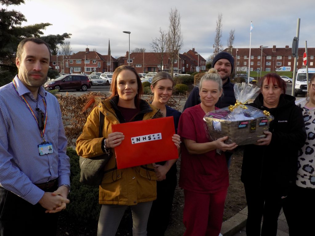 QE Charitable funds receiving donation from Gateshead Recovery Partnership outside ECC