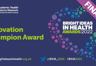 Bright Ideas Health Awards graphic for Innovation Champion Award
