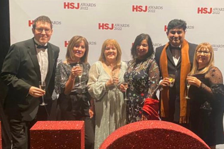 Breast services team attending the HSJ awards