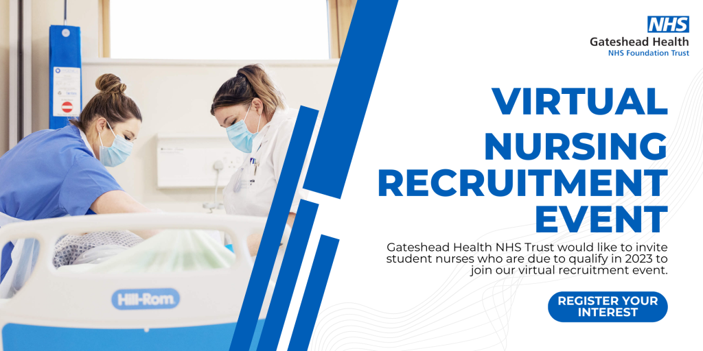 virtual nursing recruitment event graphic