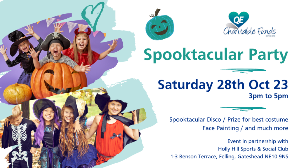 A Twitter asset showing two pictures. The first picture is three children in Halloween Fancy dress the second is four children in fancy dress.