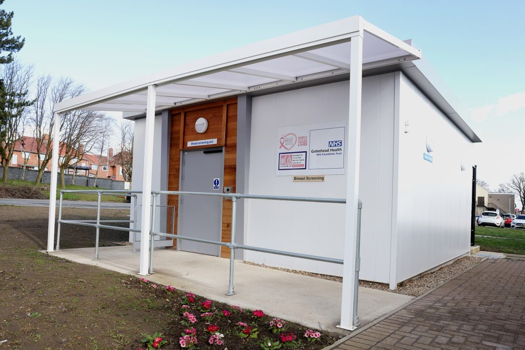 Pristina Pod at the Windy Nook entrance of QE Hospital