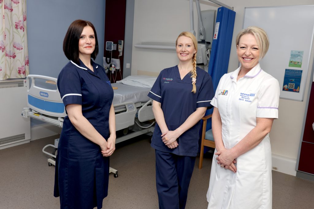 Three staff from the maternity unit