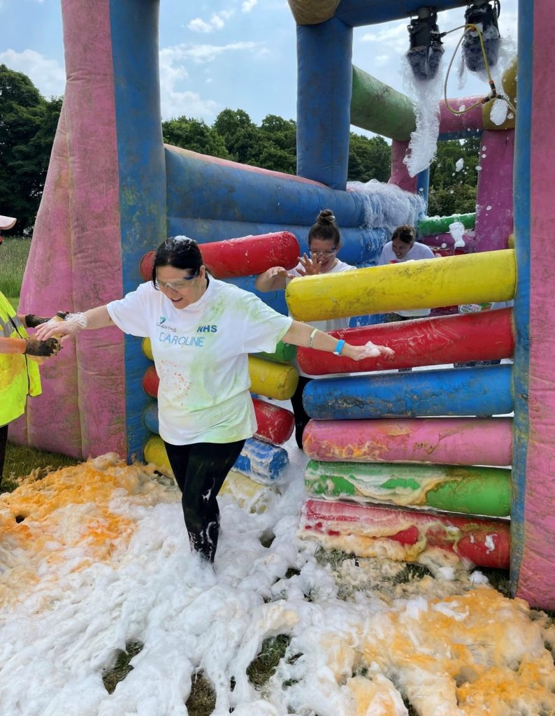 The St Bedes team at the 2023 Colour Run event.