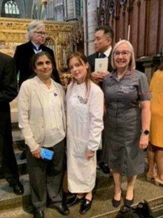 Pictures of Gateshead Health staff at Westminster Abbey