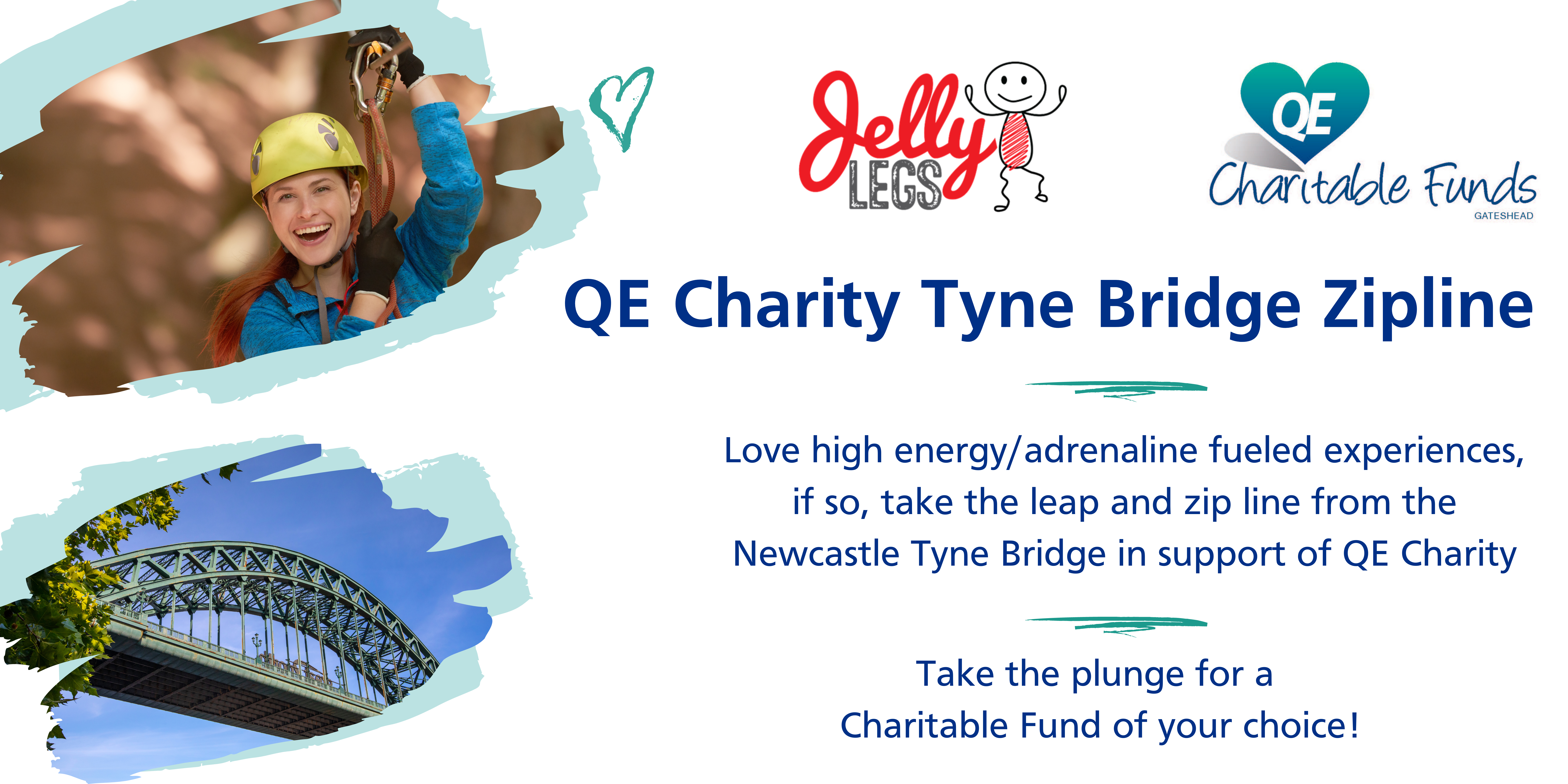 Graphic to advertise Charity Zip Line events