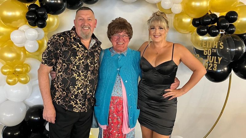 Keith celebrating his 60th birthday raising money for the special care baby unit.