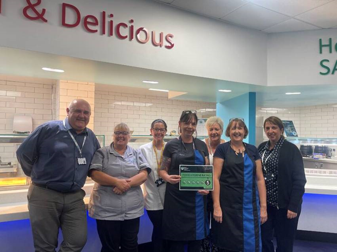 The catering team at the Queen Elizabeth (QE) Hospital