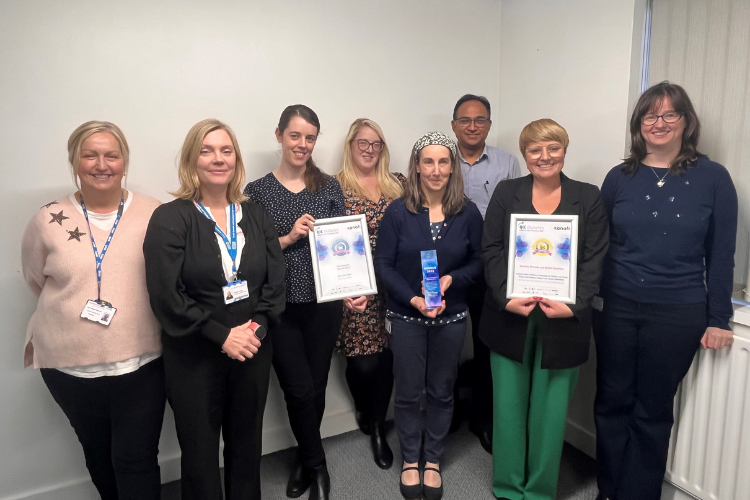 Diabetes team, who were winners of the ‘Equality, Diversity and Health Equalities’ category at the 2023 Quality in Care (QiC) Diabetes Awards 