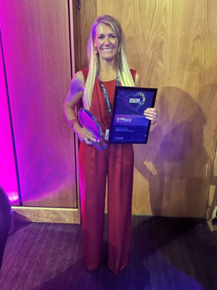 Caroline Tweedie accepts her well-deserved awards