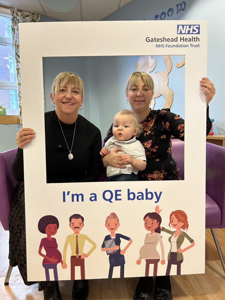 Brenda, Rachel, and Charlie. Three generations of one family born at the Queen Elizabeth Hospital.