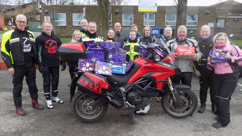Angel motorcyle training donation for the charity