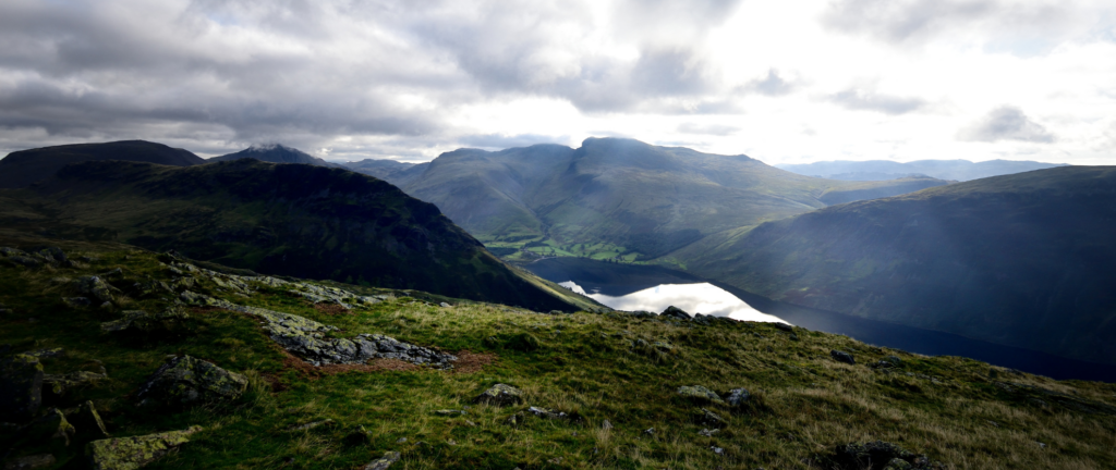 view of Scafell Pike from Middle Fell
