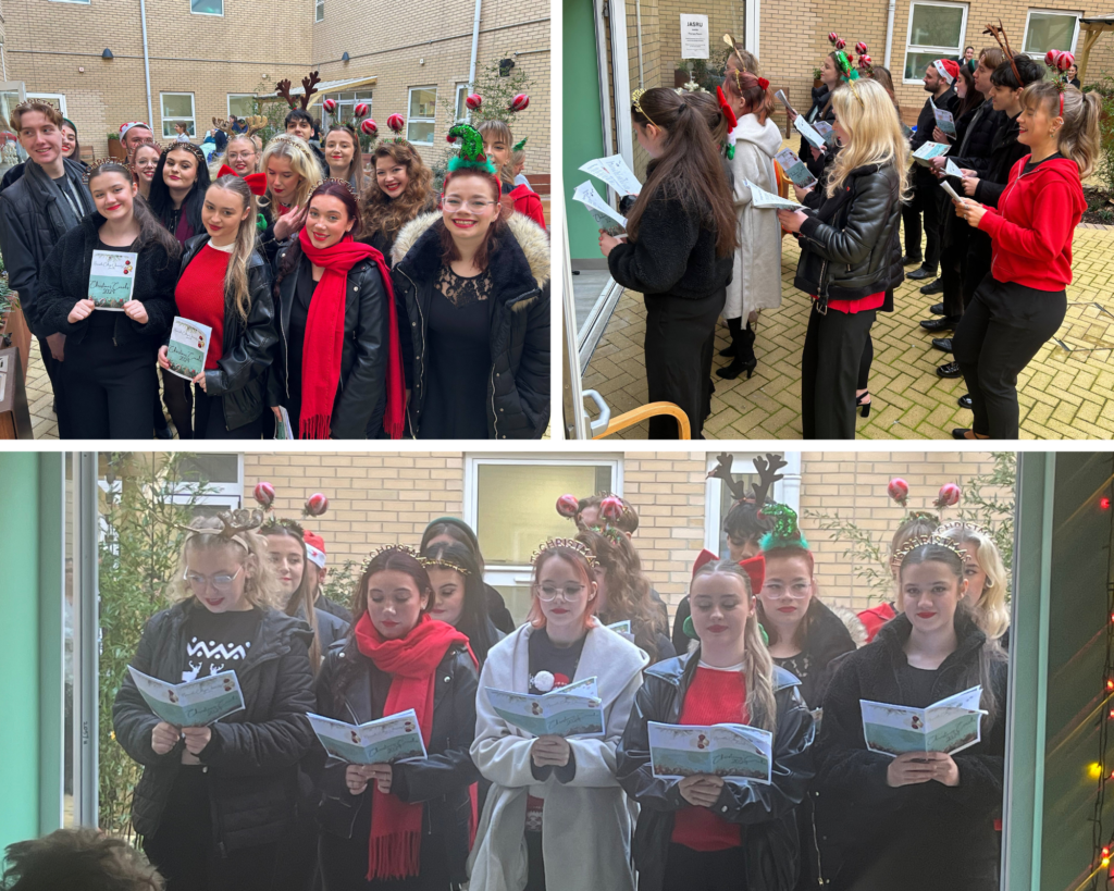 Newcastle College Musical Theatre student’s bring festive cheer to Gateshead Health