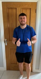 Full length photo of Jay, one of our Charity runners