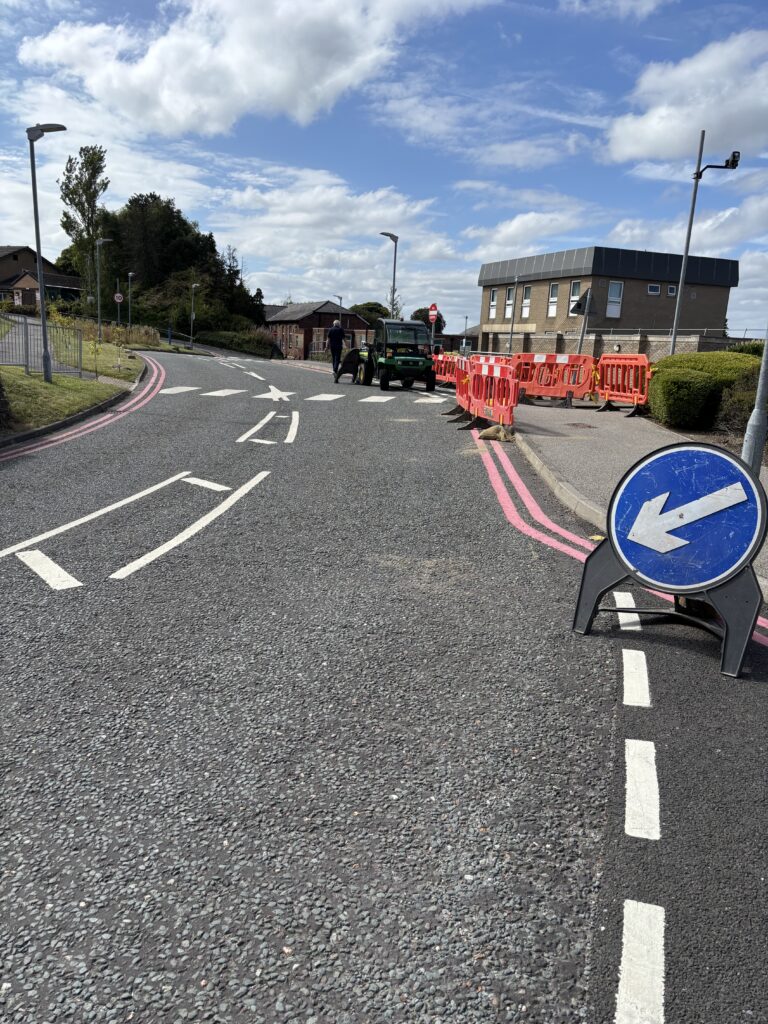Roadworks at QE Hospital