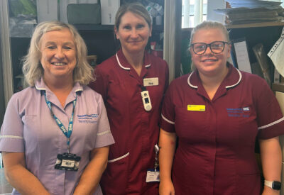 Several nurses from the respiratory team at Gateshead Health