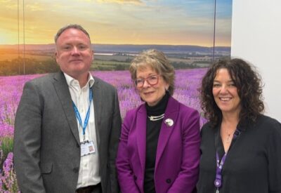 Sean Fenwick, Acting Chief Executive of Gateshead Health, Dame Lesley Regan, Women's Health Ambassador for England and Nic Adamson, Deputy Chief Executive for Change Grown Live