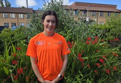 Lilly Alderson shows off our Great North Run 2026 running jersey