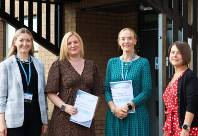 Image of four women who have signed the MOU with Derwentside College