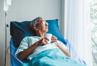 Patient looking out of a window