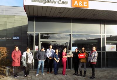 QE Charitable funds receiving donation from Gateshead Recovery Partnership outside ECC