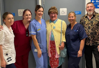 Fundraisers with special care baby unit team