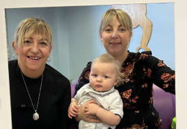 Brenda, Rachel, and Charlie. Three generations of one family born at the Queen Elizabeth Hospital.